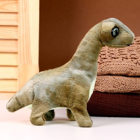 Soft musical toy "Dinosaurus", 20 cm, dark green color-1