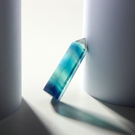 Crystal made of natural stone "Violet fluorite", height: from 3 to 4 cm-2