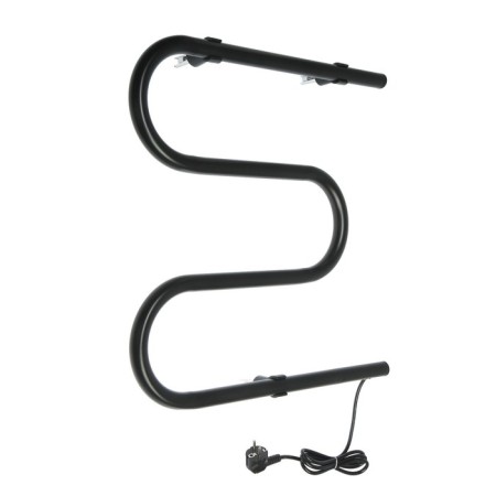 Room electric heated inspection, M-shaped, 500x500 mm, black