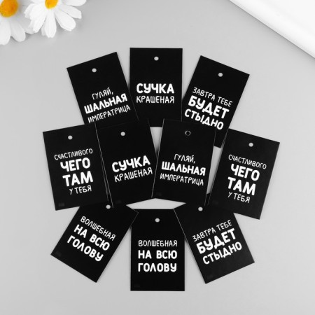 Cardboard "Black Humor" set 10 pcs (5 types) 4x6 cm-1