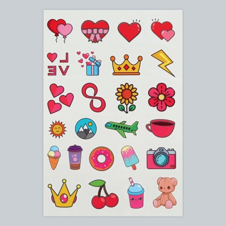Tattoo on the body "Stickers", 14 x 21 cm-2