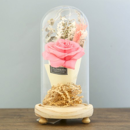 Nightlight "Rosa flask in the bouquet" LED 3AA MIX 19x9.5x9.5 cm Risalux-3
