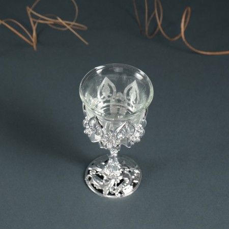 Glass "pleasure" 12*6.5*6.5 cm, silver-4
