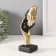 Souvenir Polystone Bust "Mask with golden hand" Black mix 4.6x5.1x17.5 cm