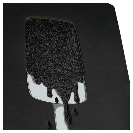 Note book A5 80 sheets in a line, leatherette, meshu "ic", a solid cover, embossing foil, cutting, block offset-5