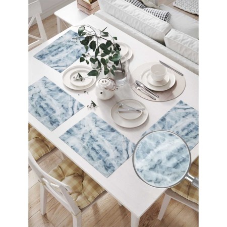 A set of napkins for setting the Marble table, rectangular, size 32x46 cm, 4 pcs-1
