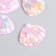 Decor for creativity plastic "A shell with stars" lilac 2.9x2.5 cm