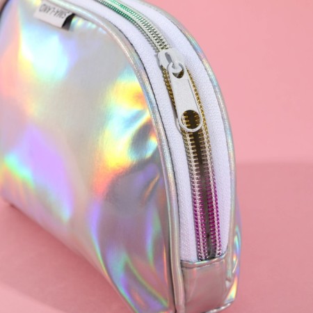Dangerous cosmetic bag, holographic PVC, 20 x 13 cm-4