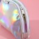 Dangerous cosmetic bag, holographic PVC, 20 x 13 cm