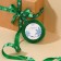 A satin ribbon "Round dance of snowflakes", green, 2 cm x 22.5 m