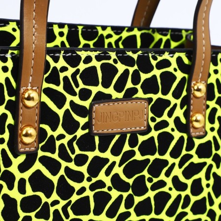 Bag Female Tout with zipper, green color-3