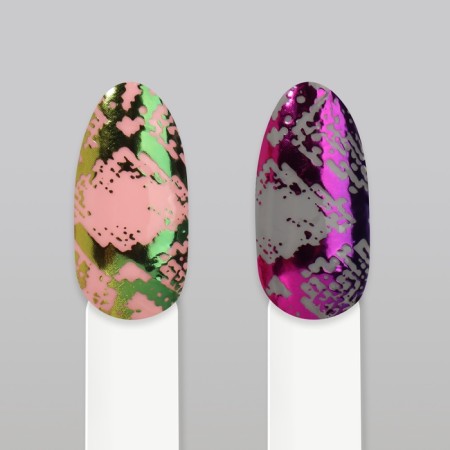 Nail stickers "Magic Snake", foil, multi -colored-4