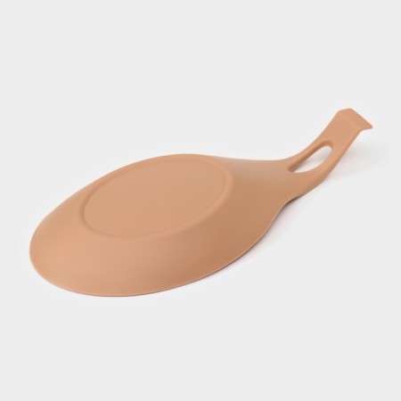 Silicone stand under the spoon of the share "Simple" 19.5 × 9.5 cm, beige color-4