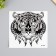 Black Tiger Black Tattoo 38x24 cm