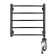 Domoterm electric heated towel rail "Calipso" P5, 500x500 mm, right, black matte