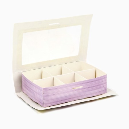 Box for 6 sweets with cells “Blave” 14.5 x 9.5 x 3.5 cm-4
