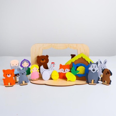 Table theater "Set 3 in 1" (Kolobok, Turnip, Kurochka Ryaba)