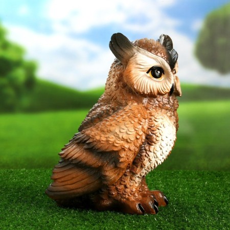 Garden figure "Owl Big, natural" 27 cm-4