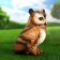 Garden figure "Owl Big, natural" 27 cm