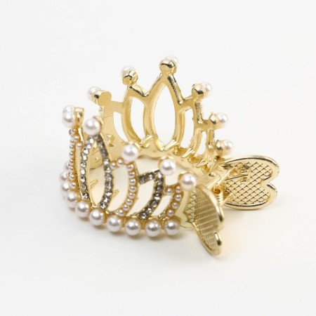 Hair clamp with rhinestones "Queen", 3.5 x 4.5 x 3 cm-4