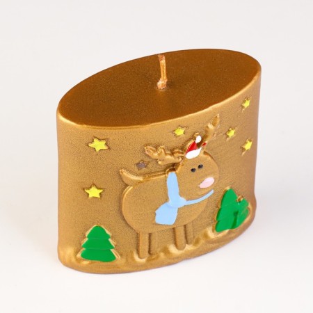 Decorative candle "deer", 7.8x3.5x8 cm, gold-3