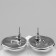 Earrings plastic "Circle" with bends, silver color