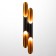 Sconces "bambo" 4he27 Black-gold 60x6x6cm