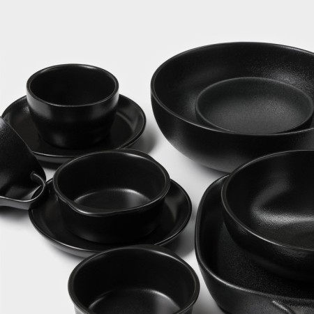 Ceramic coffee magistro Carbon Ceramic Ceramic, 4 items: a cup of 200 ml, a saucer d = 14.5 cm-12