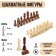 Chess figures, wood, king H-9 cm, pawn H-4 cm