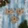 Christmas tree decoration "Flowers with a narrowed petal" (set 3 pcs) 10x10 cm, gold