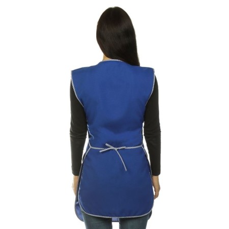 Apron Gabardin with a round coquet, p. 52-54, height 170-176, color Vasilek-2