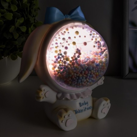 Night -night "Bunny" LED from batteries beige 9x14x14 cm Risalux-2