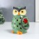 Souvenir Ceramics Light "Green Filin with Flower" from the solar battery 13.5x9.5 cm