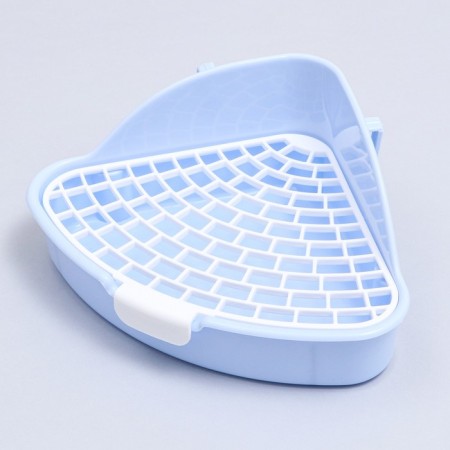 Corner toilet for rabbits and ferrets "Pijon", 24 x 18 x 11 cm, blue-2