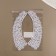 Gypury collar, 21 × 6 cm, white color