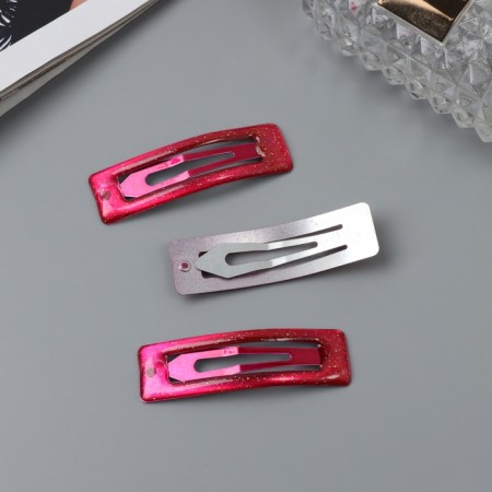 Invisible hair "Hadley" (set of 3 pcs) straight, 5 cm, pink-1