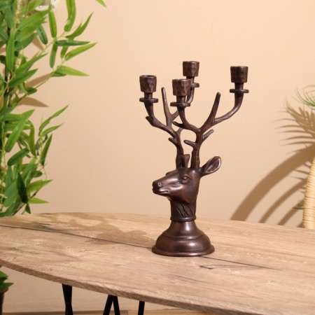 Summary for 4 candles "deer" aluminum 16x12x32 cm-4