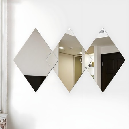 Interior stickers "rhombuses", mirror, wall decor, panel 60 x 35 cm, 5 email-2