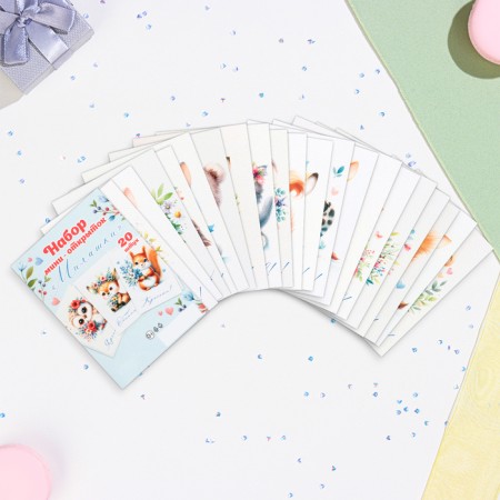 Set of mini-postcard "cuties" 7.6 x 10.6 cm