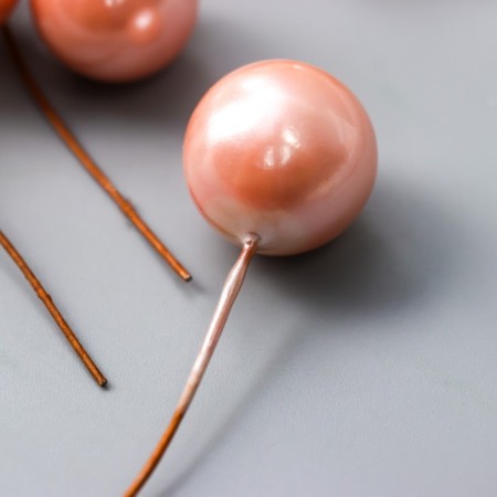 Decor for creativity "Ball lavender pink pearl" d = 1.5 cm set 20 pcs 6x1.5x1.5 cm-1