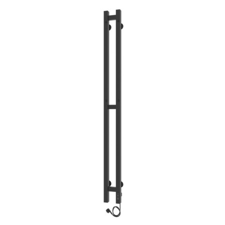 Two electric heated towers Laris Prime ChKCh, 80x1200 mm, 2 crossbars, right, black-7