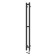 Two electric heated towers Laris Prime ChKCh, 80x1200 mm, 2 crossbars, right, black