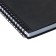 A4 notebook, 96 sheets on the crest of Escalada, integral cover of artificial leather, foil embossing, block 70 g/m2, black