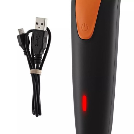 Kitfort KT-3124-2 Hair Trammer, for beard/mustache, from battery, black-orange-4