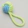 A ball of a rope with a handle, a ball 5 cm, up to 30 g, a mix of flowers