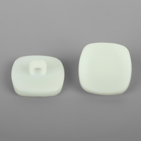 A set of buttons on the leg “Square”, 22 × 22 mm, 5 pcs, white matte color-1