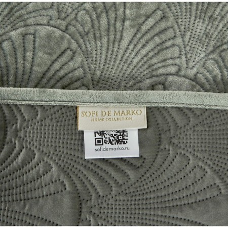 The bedspread with pillowcases Sofi de Marko "Rosalin", size 240x260 cm, 50x70 cm - 2 pcs, emerald color-8