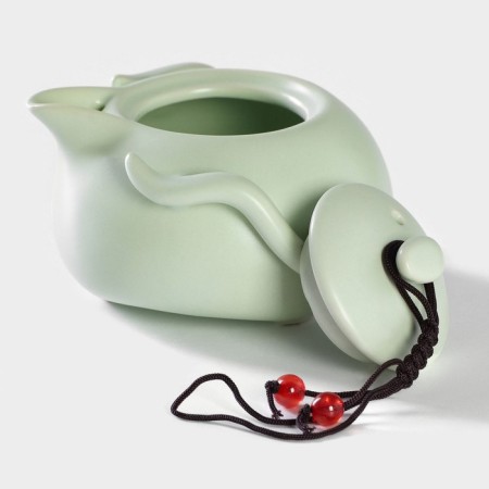 A set for the tea ceremony Ceramic “Tyasitsa”, 8 objects: a kettle of 120 ml, 4 PIALA 50 ml, napkin, forceps, stand-6