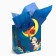Gift package with packaging paper with silence, 22x22x12 cm, kitten named Gav