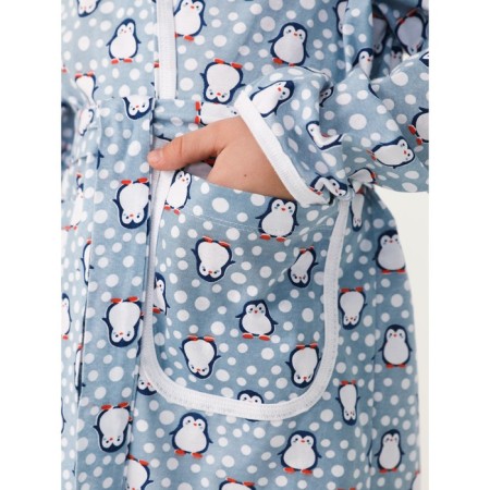 Children's robe with a hood, height 128 cm-7